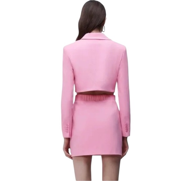Jonathan Simkhai Kylo Cut Out Pink Blazer Mini Dress, NWT Size 6 - Picture 5 of 13
